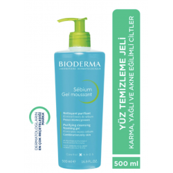 Bioderma Sebium Karma, Yağlı ve Akne Eğilimli Ciltler Sivilce, Siyah Nokta Karşıtı Yüz Temizleme Jeli 500 ml