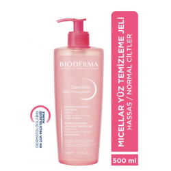 Bioderma Sensibio Foaming Gel Hassas ve Normal Ciltler Durulanan Micellar Yüz Temizleme Jeli 500 ml
