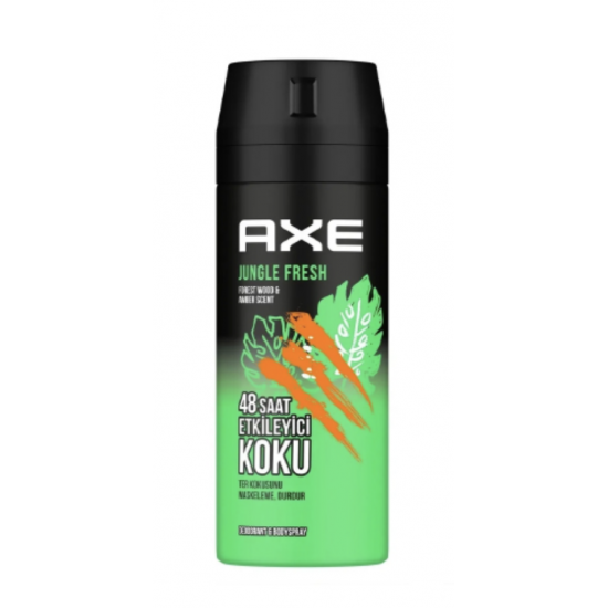 Axe Erkek Sprey Deodorant Jungle Fresh 48 Saat Etkileyici Koku 150 ml