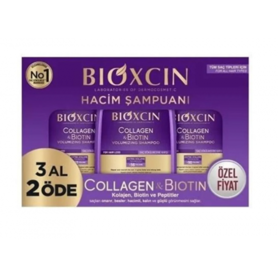Bioxcin Collagen & Biotin Hacim Şampuan 3 Al 2 Öde 3 x 300 ml