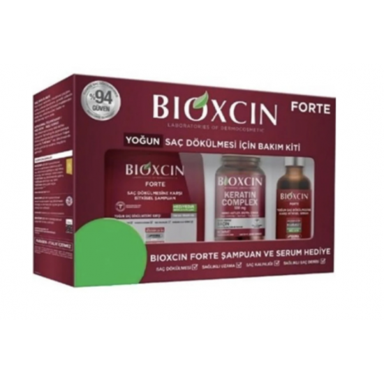 Bioxcin Forte Yoğun Bakım Kiti (Tablet-Şampuan-Serum) Yoğun Saç Dökülmesi Seti