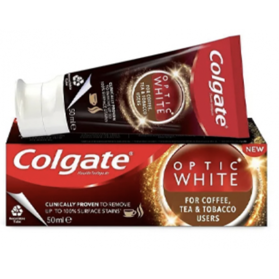 Colgate Optic White Kahve, Çay Ve Tütün Kullanıcıları Için Beyazlatıcı Diş Macunu 50 ml
