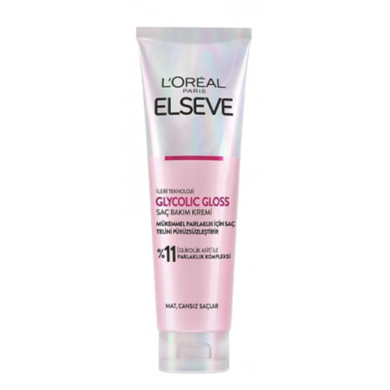 Elseve Glycolic Gloss Mükemmel Parlaklık için Pürüzsüzleştirici Saç Kremi 150ml