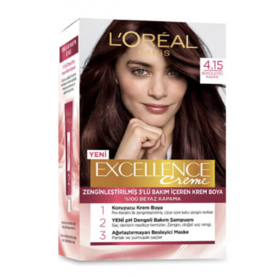 Excellence Saç Boyası. Büyüleyici Kahve (4.15) *6