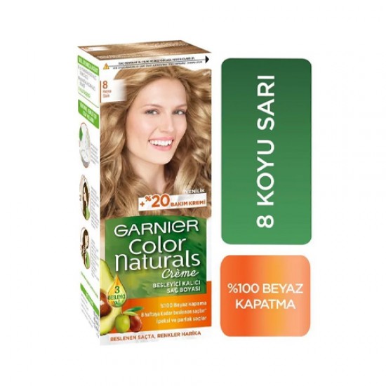 Garnier Color Naturals Saç Boyası 8 Koyu Sarı